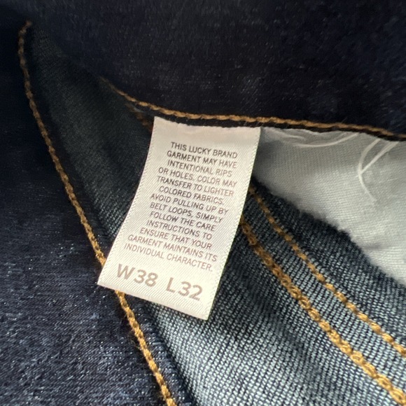 Lucky Brand Mens 223 Straight Leg Jeans Size W36 L32 Stretch Dark Blue Denim D12 - Picture 8 of 16